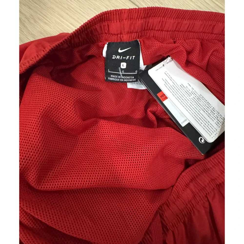 Nike Dri-Fit Woven Soccer Pants Mens Size Large Red Mesh Inner Vents CW6128 687